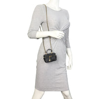 Chanel Top Handle Vanity Case Chain Bag Mini