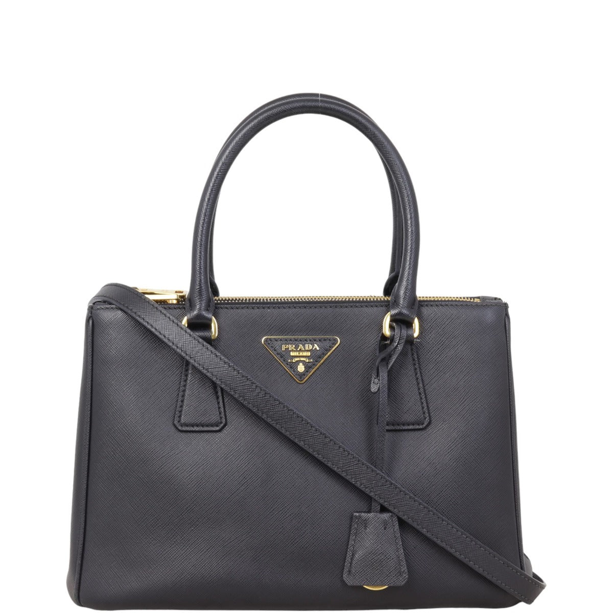 Prada Saffiano Lux Galleria Double Zip Tote Small