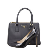 Prada Saffiano Lux Galleria Double Zip Tote Small