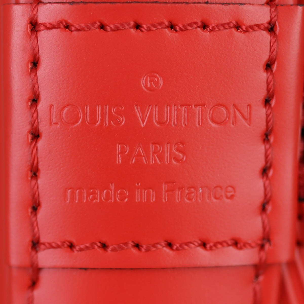 Louis Vuitton Alma PM Epi Interior stamp