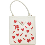Prada Panier Saffiano Cuir Embellished Small Tote