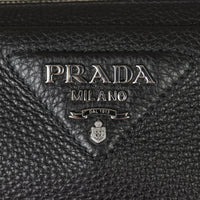 Prada Vitello Daino Double Zip Camera Bag Hardware