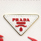 Prada Panier Saffiano Cuir Embellished Small Tote