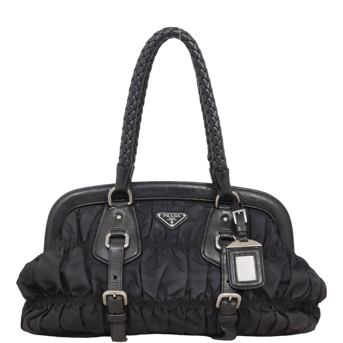 Prada Tessuto Gaufre Frame Tote