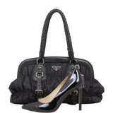 Prada Tessuto Gaufre Frame Tote