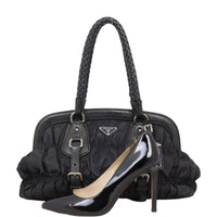 Prada Tessuto Gaufre Frame Tote