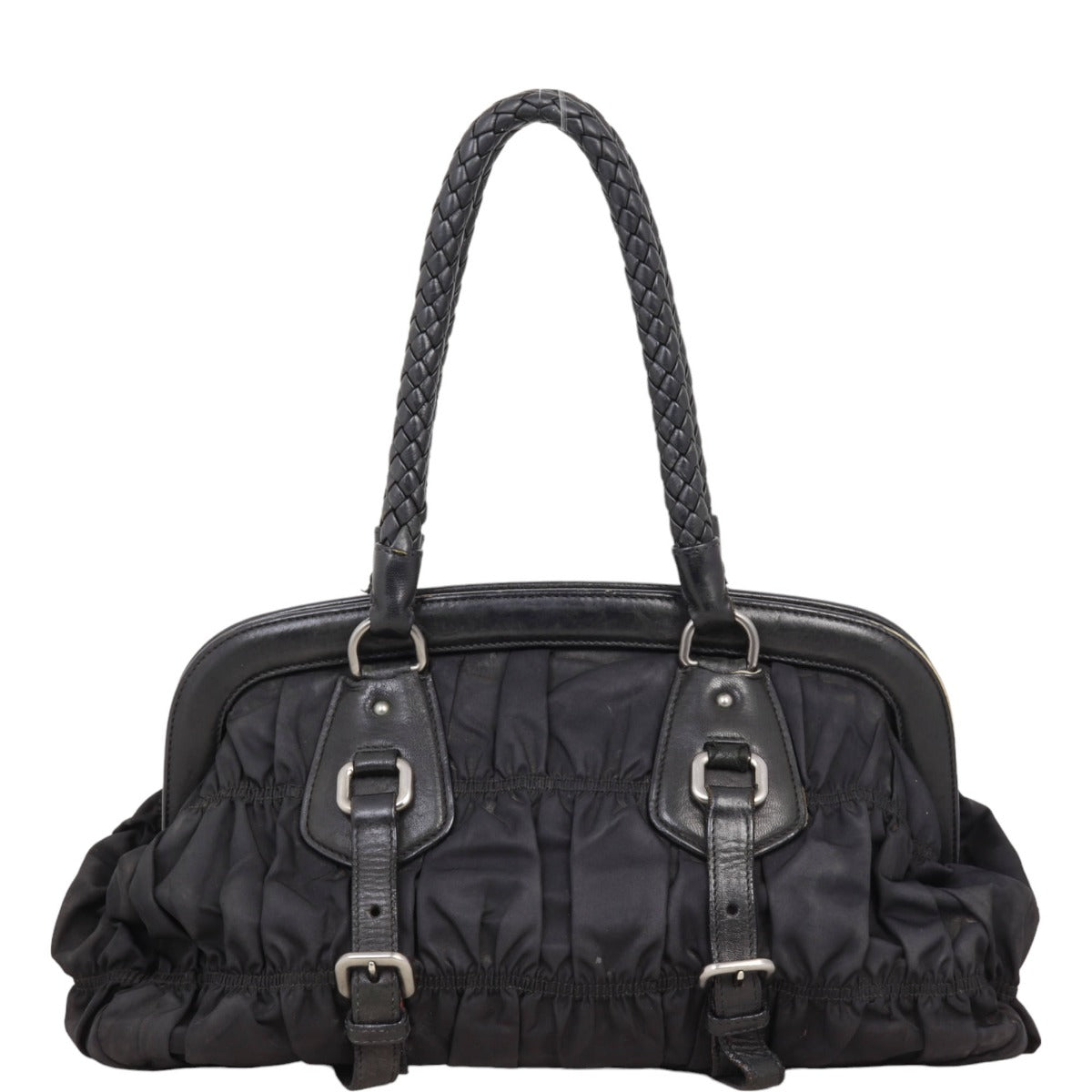 Prada Tessuto Gaufre Frame Tote