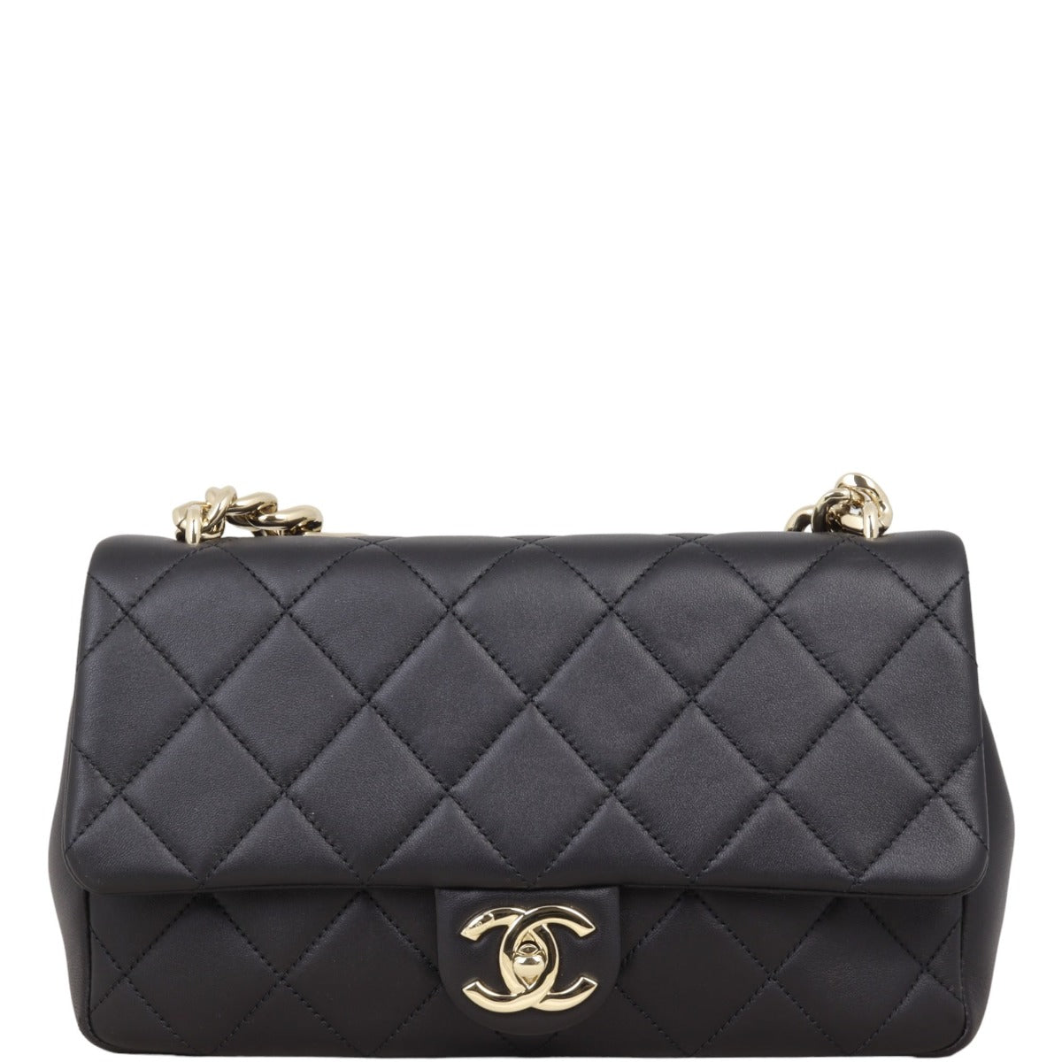 Chanel Elegant Plexi Double Chain Flap Bag