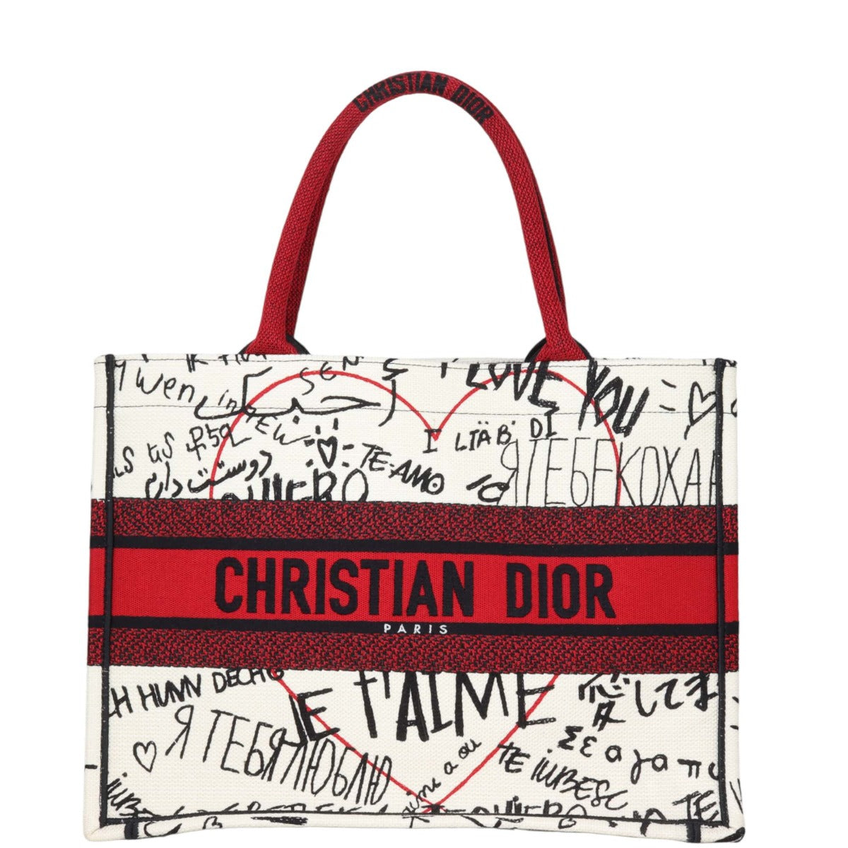 Dior Book Tote Medium DiorAmour Graffiti