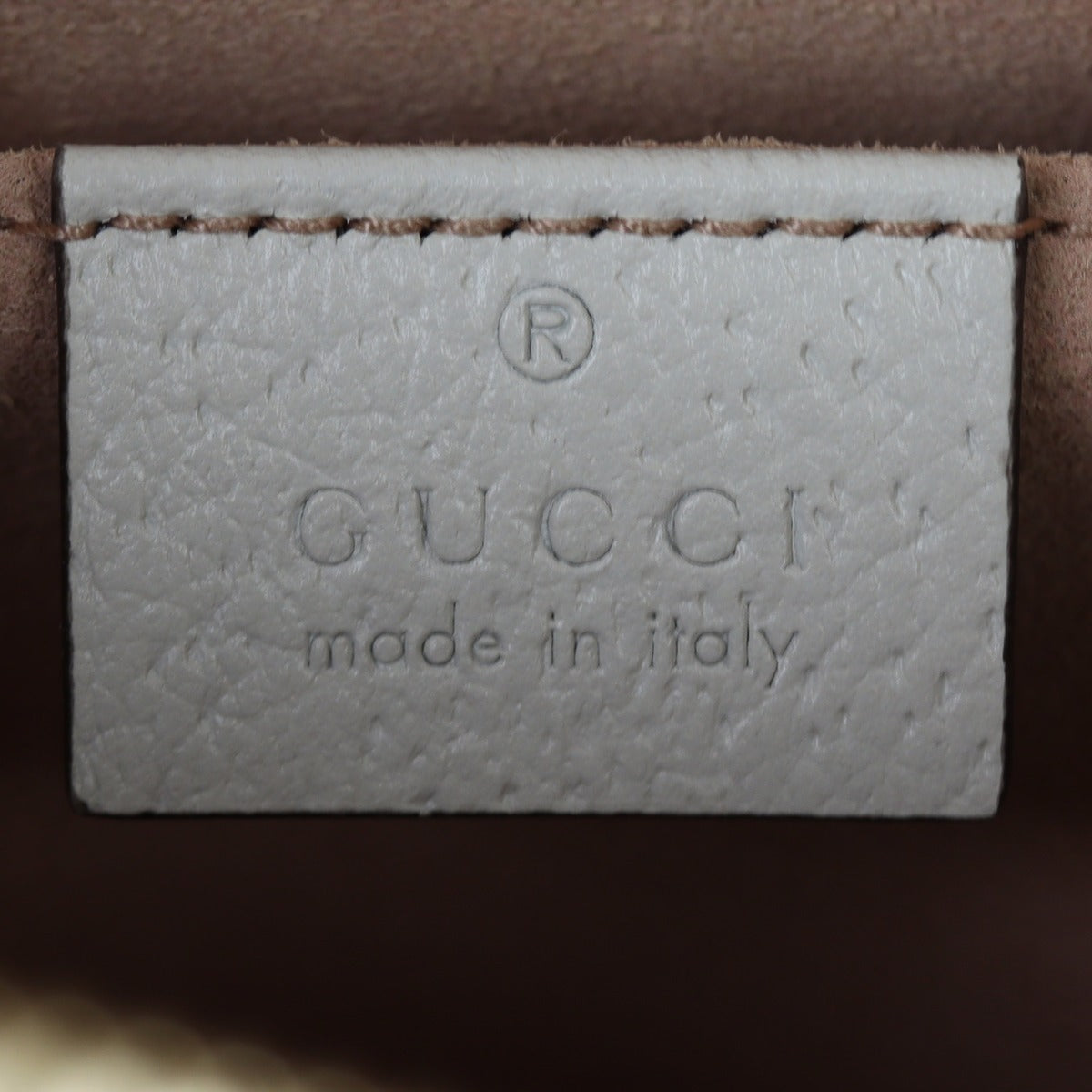 Gucci Ophidia GG Supreme Flora Small Shoulder Bag Interior Stamp