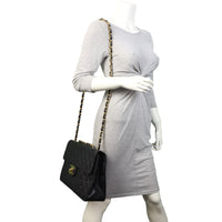 Chanel Maxi Jumbo XL Single Flap | Black