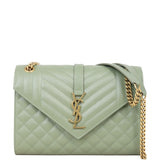 Saint Laurent Monogram Mix Matelasse Envelope Chain Bag Medium