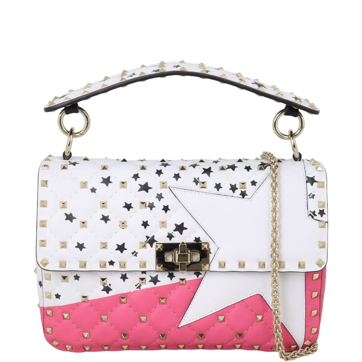 Valentino Rockstud Spike Star Medium Shoulder Bag
