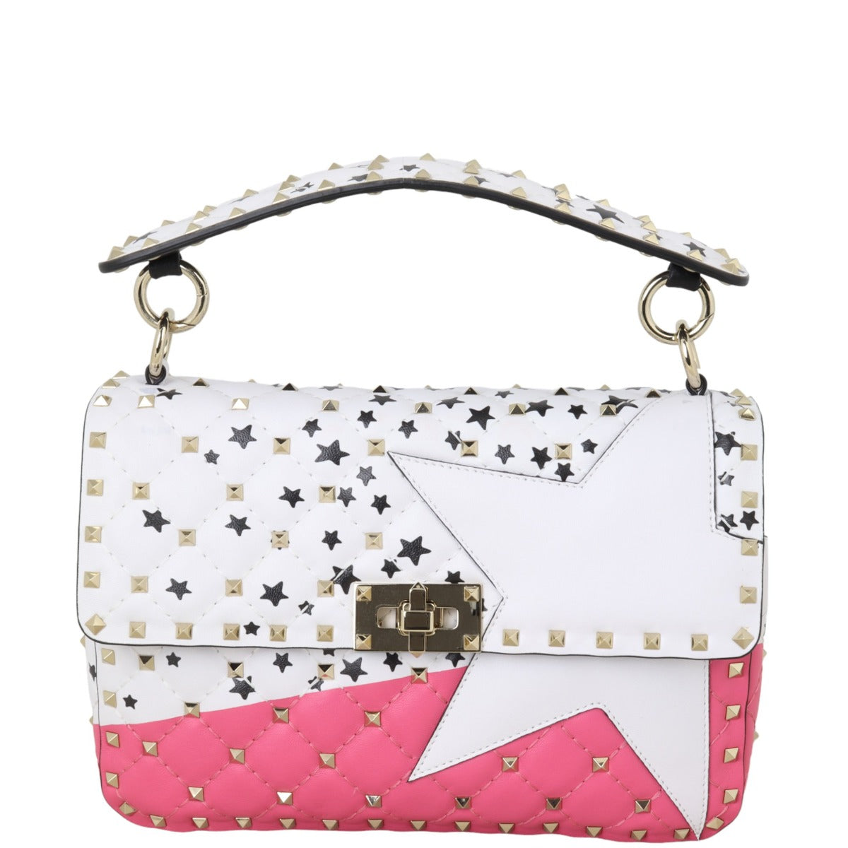 Valentino Rockstud Spike Star Medium Shoulder Bag