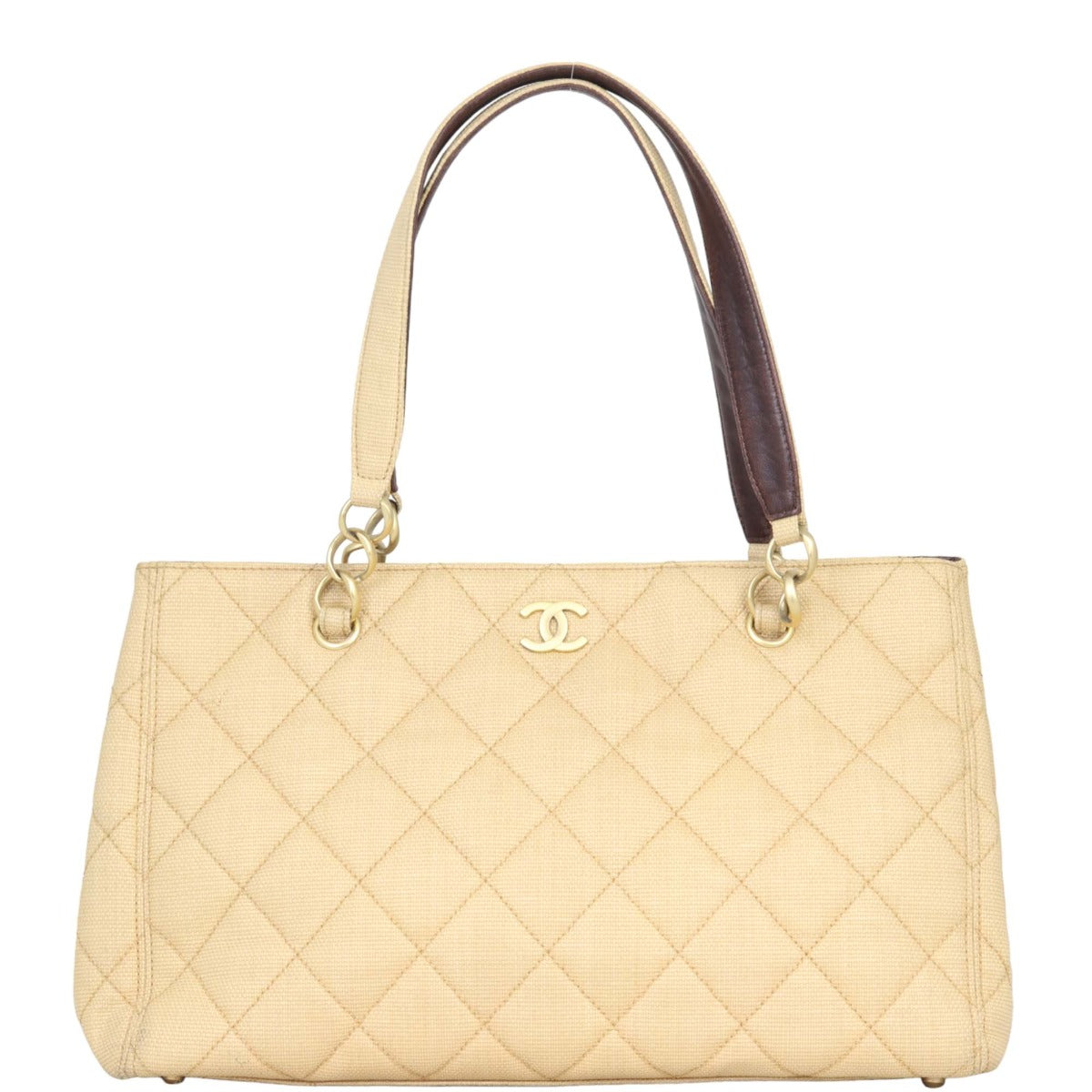 Chanel CC Quilted Canvas Tote
