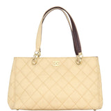 Chanel CC Quilted Canvas Tote