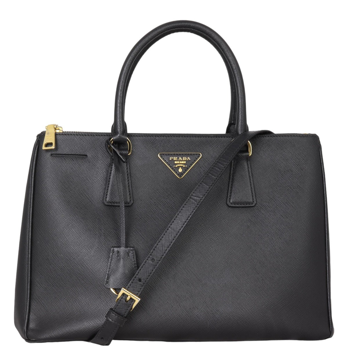 Prada Saffiano Lux Galleria Double Zip Tote Medium