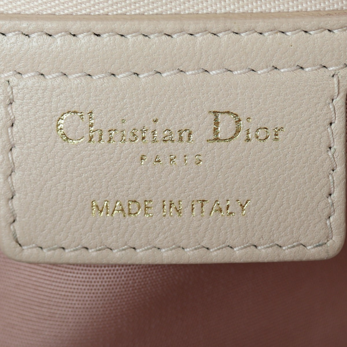 Dior Cannage Shopping Tote Interior Stamp