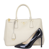 Prada Saffiano Lux Galleria Double Zip Tote Medium