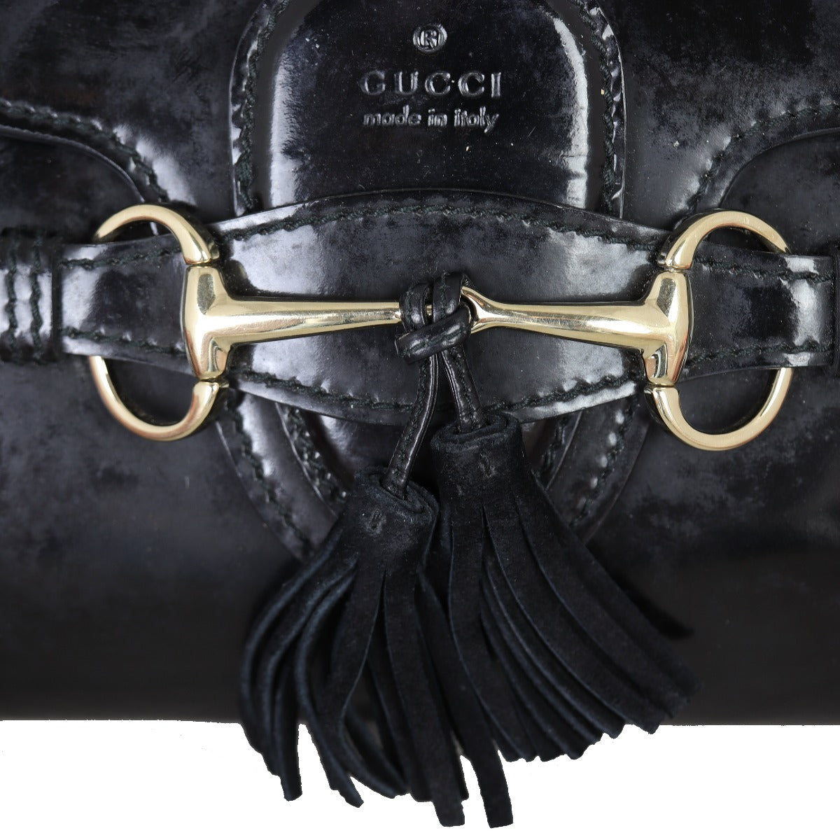 Gucci Emily Patent Mini Chain Shoulder Bag Hardware