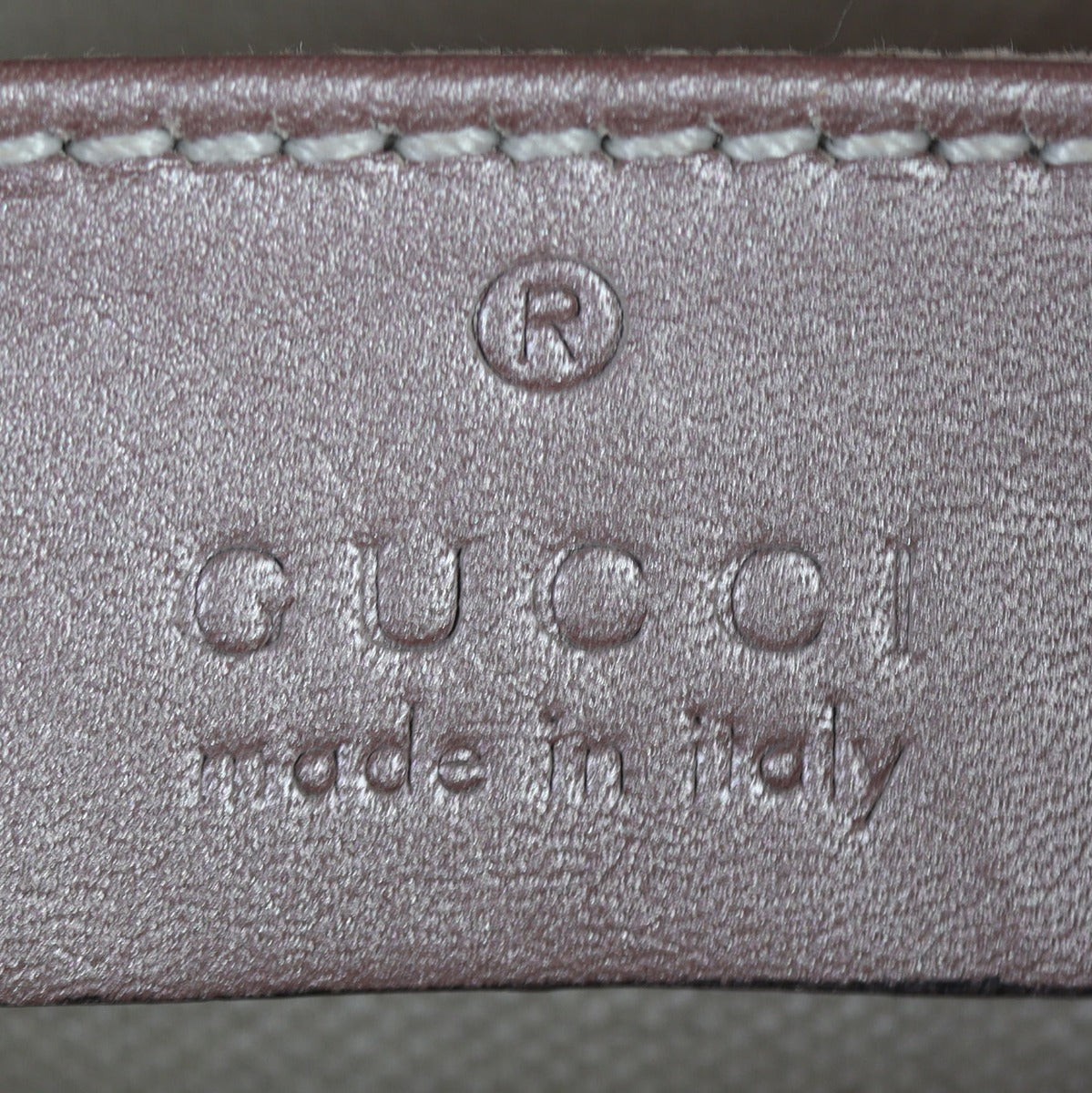 Gucci Emily Guccissima Chain Shoulder Bag Interior Stamp