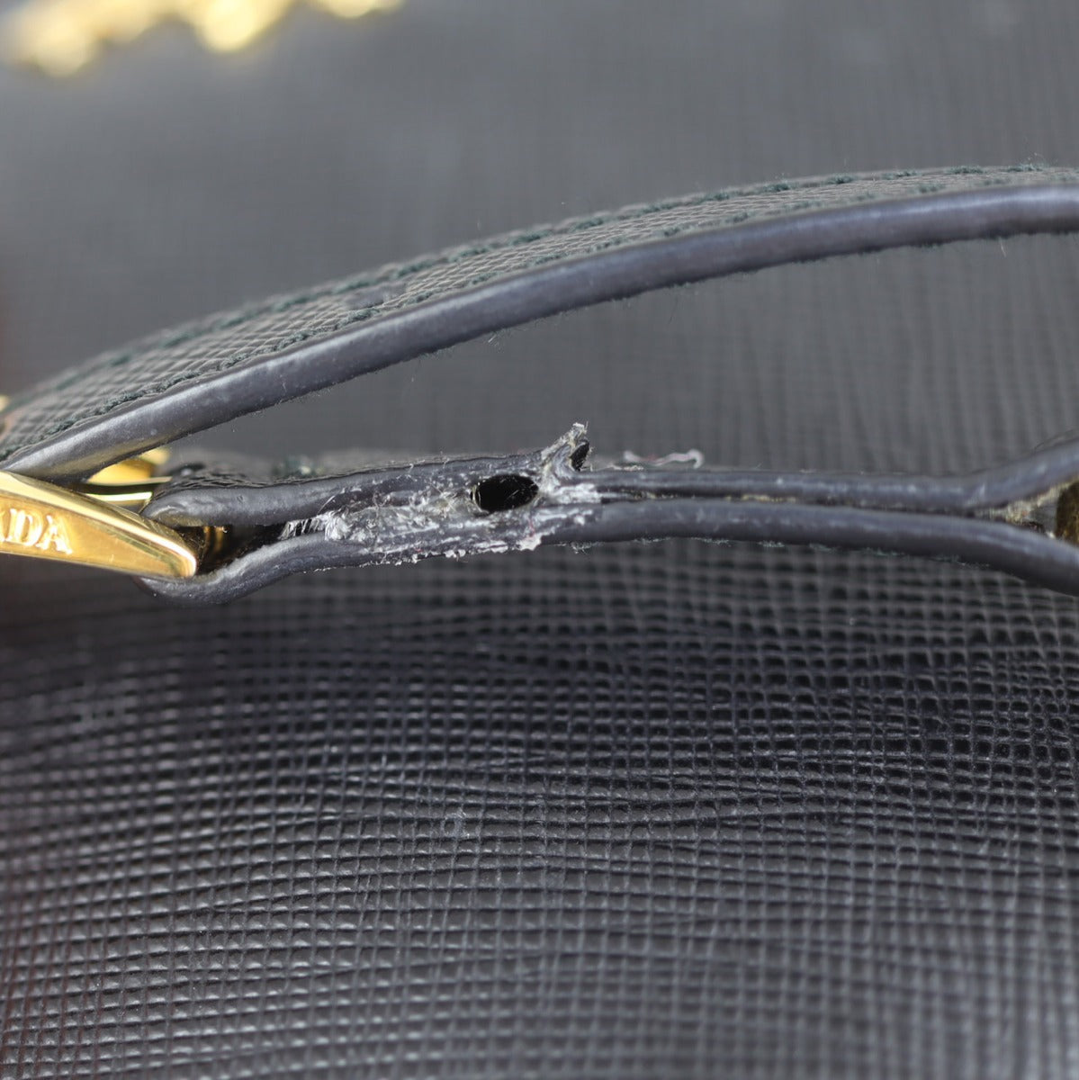 Prada Saffiano Camera Crossbody Chain Bag Strap