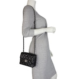 Chanel Classic Flap Mini Square | Black Quilted Caviar