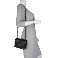 Chanel Classic Flap Mini Square | Black Quilted Caviar