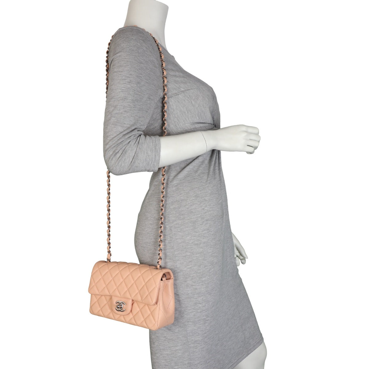 Chanel Classic Flap Mini Rectangular Bag | Peach