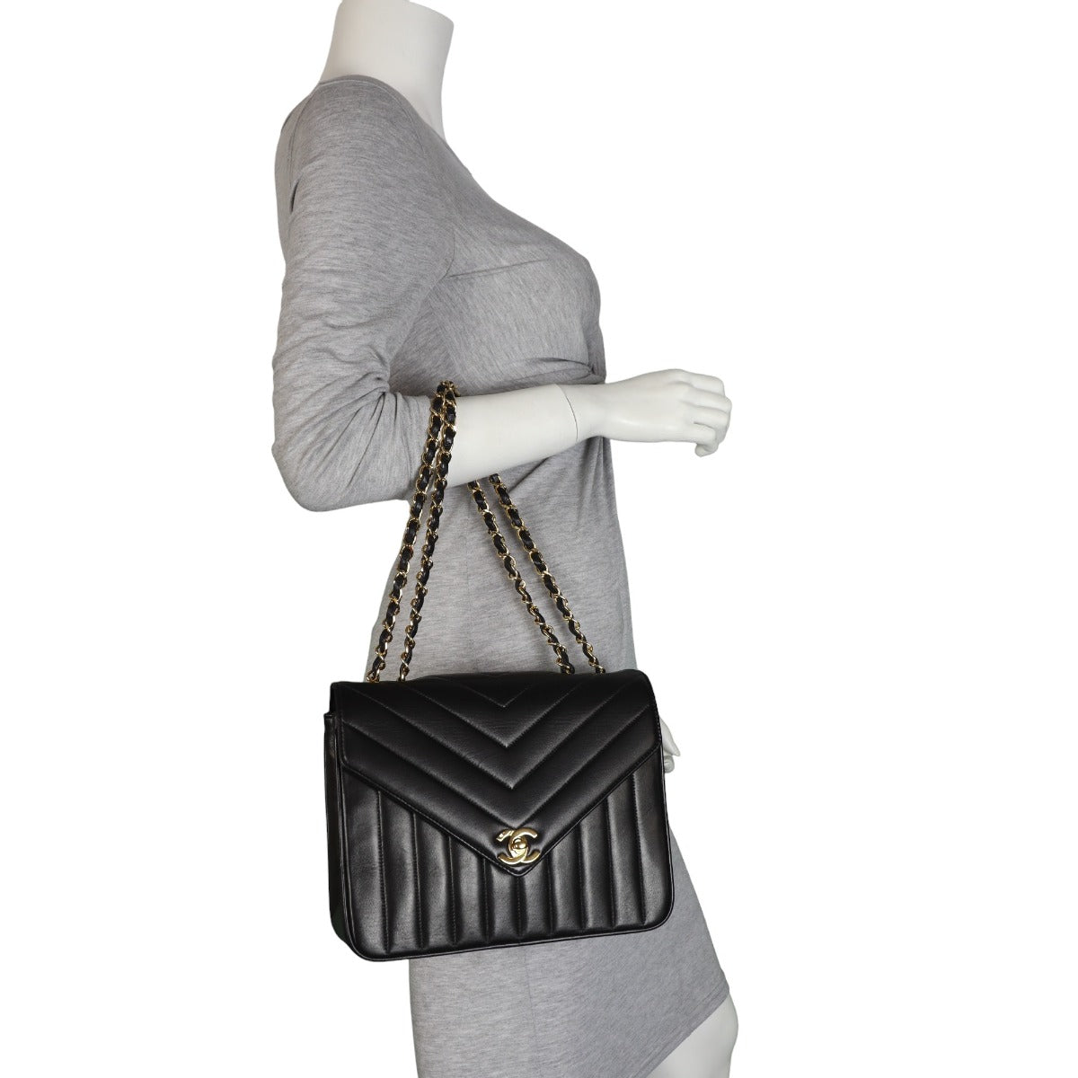 Chanel Chevron Single Flap Bag