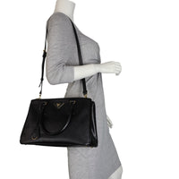 Prada Saffiano Lux Galleria Double Zip Tote Small