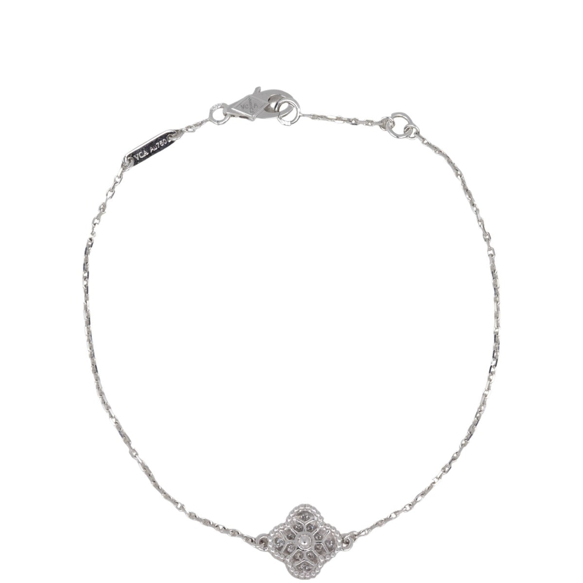 Van Cleef & Arpels Sweet Alhambra 1 Motif Diamond Bracelet