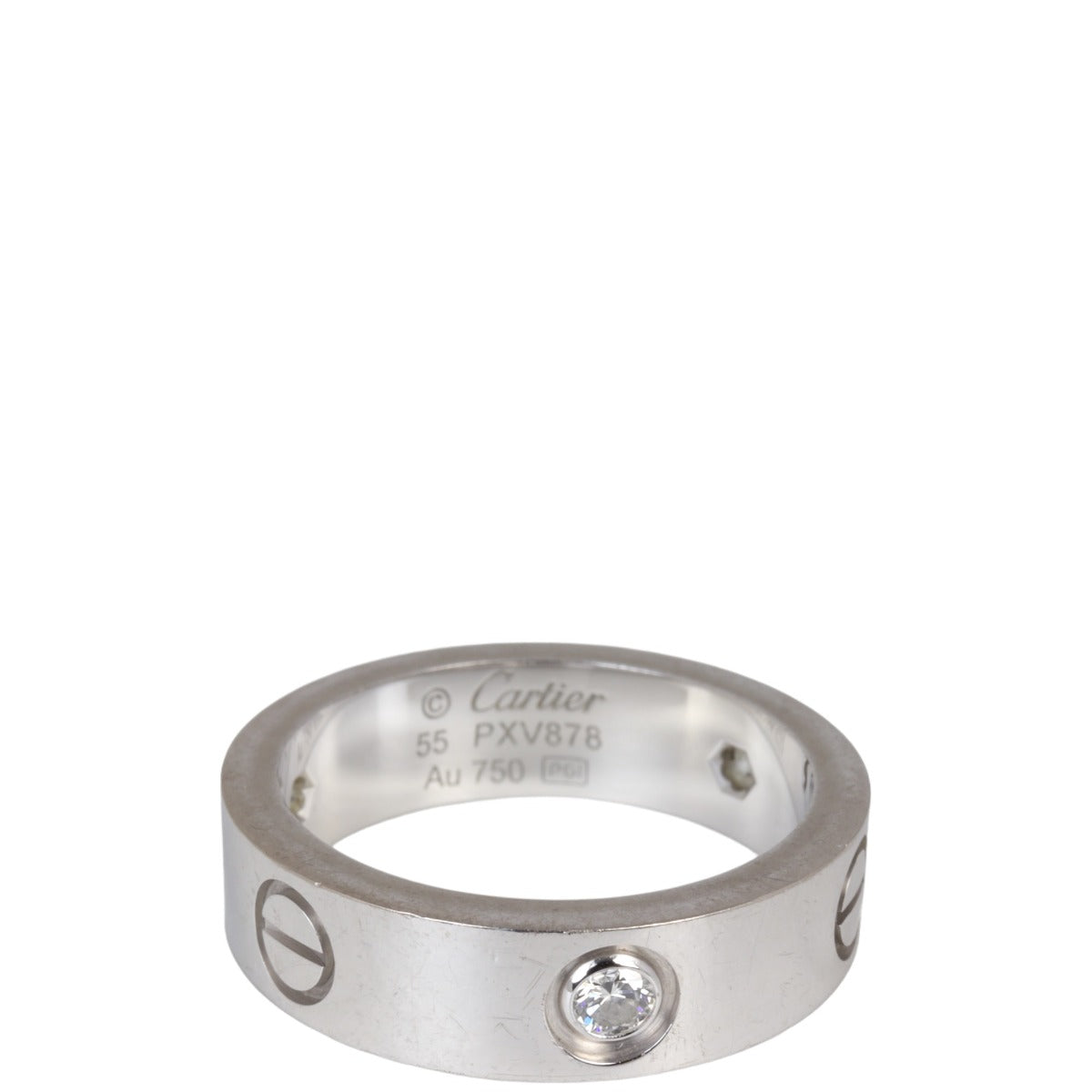 Cartier Love Ring 18K White Gold 3 Diamonds
