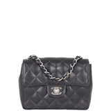 Chanel Classic Flap Mini Square | Black Quilted Caviar