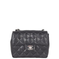 Chanel Classic Flap Mini Square | Black Quilted Caviar