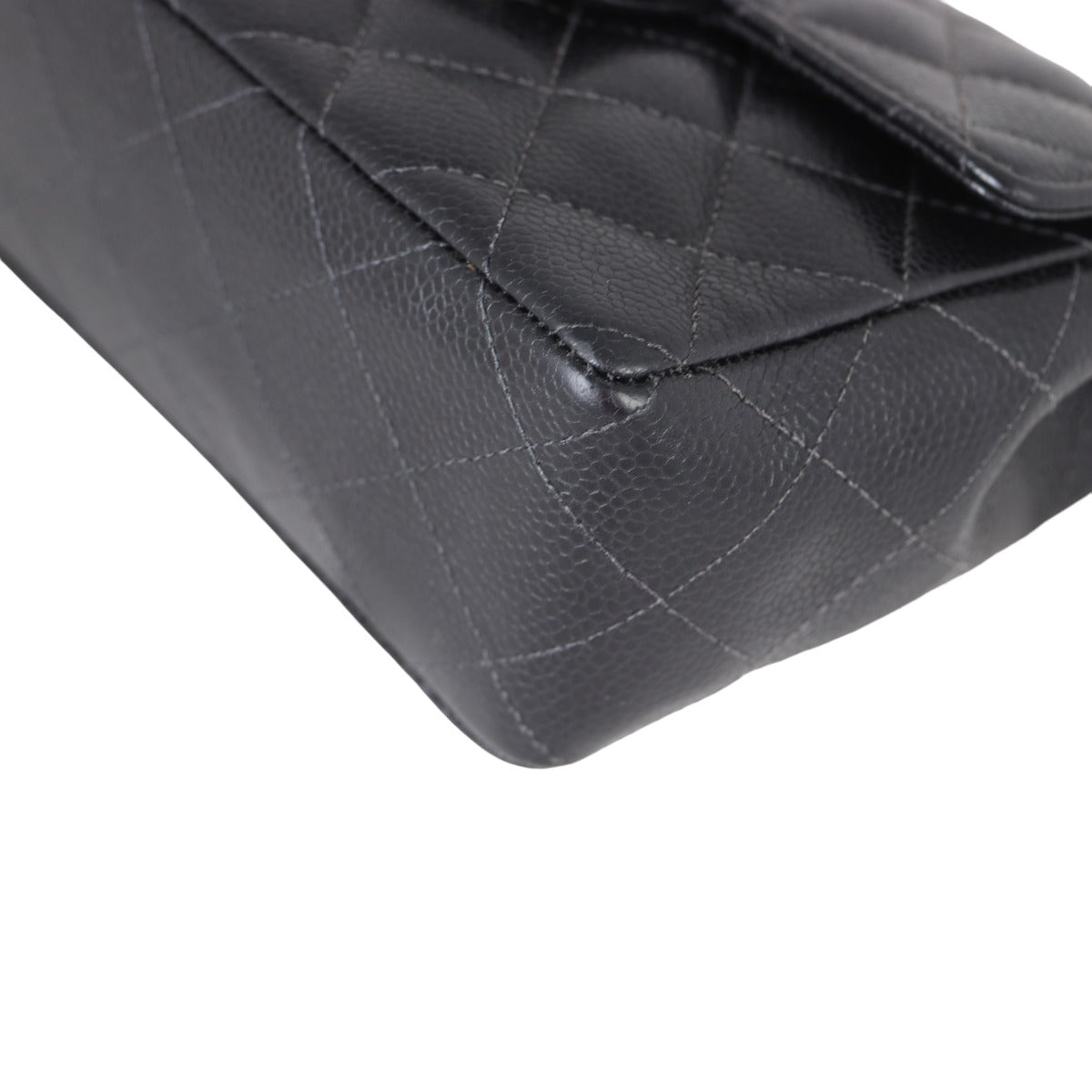 Chanel Classic Flap Mini Square | Black Quilted Caviar