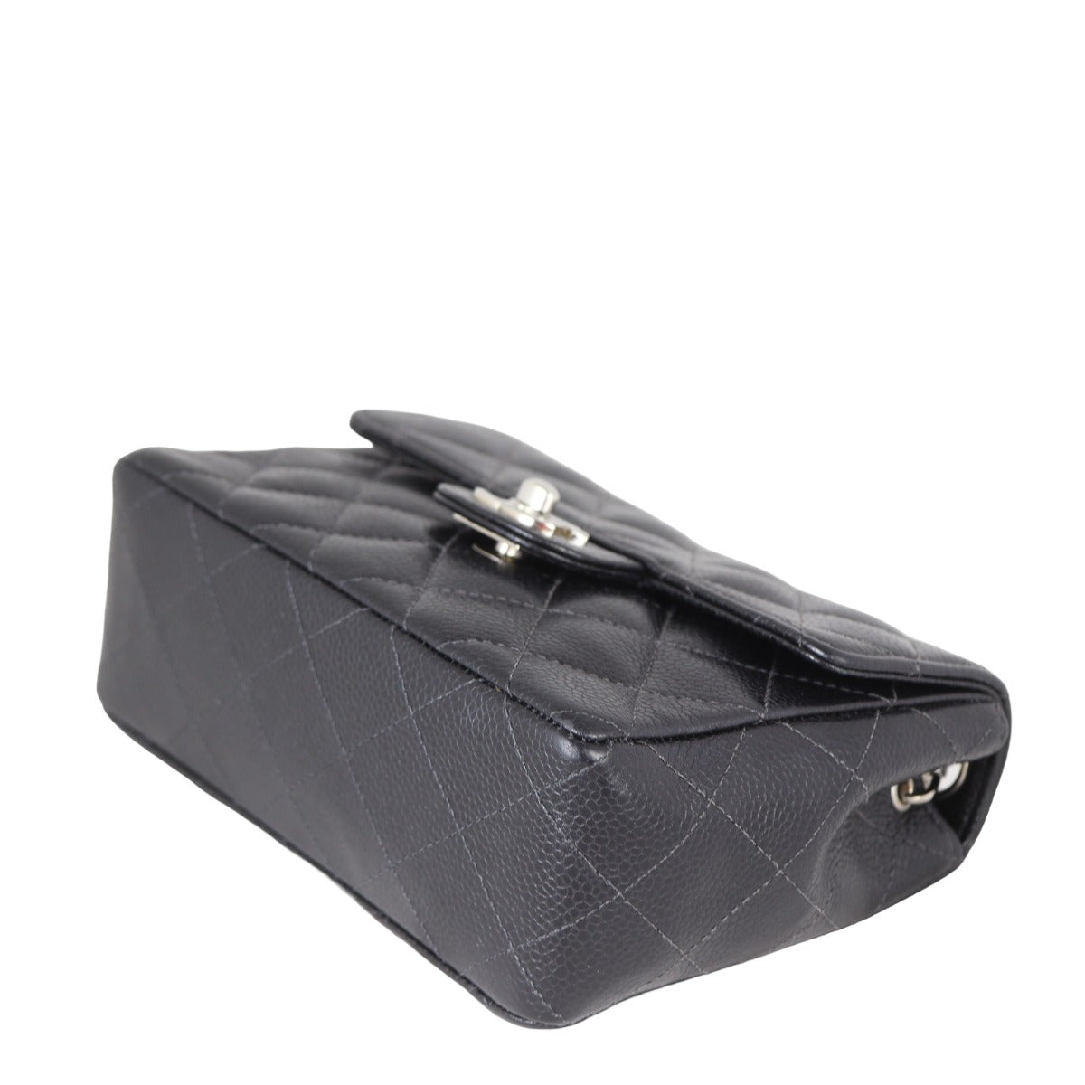 Chanel Classic Flap Mini Square | Black Quilted Caviar