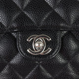 Chanel Classic Flap Mini Square | Black Quilted Caviar