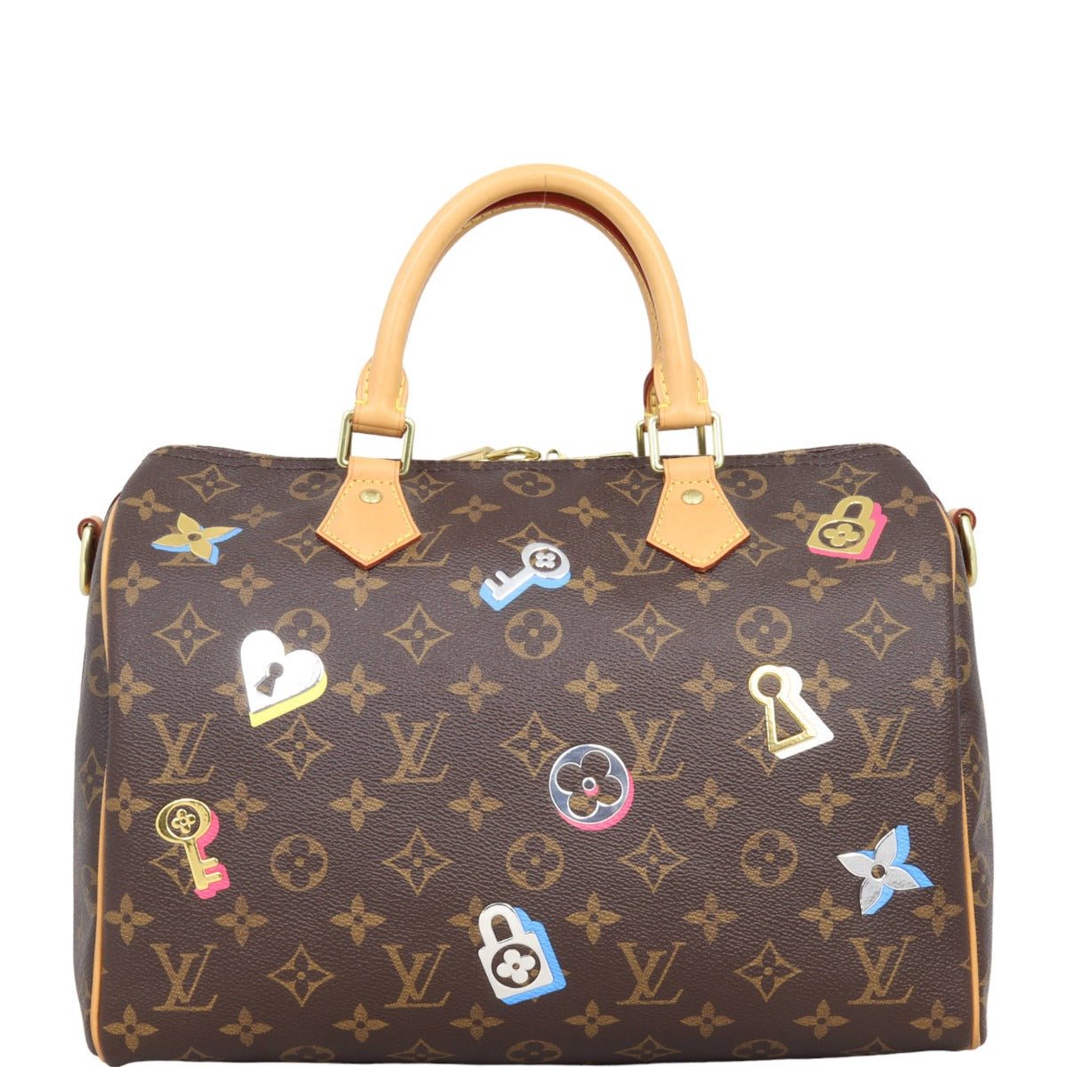 Louis Vuitton Speedy 30 Bandouliere Monogram Love Lock