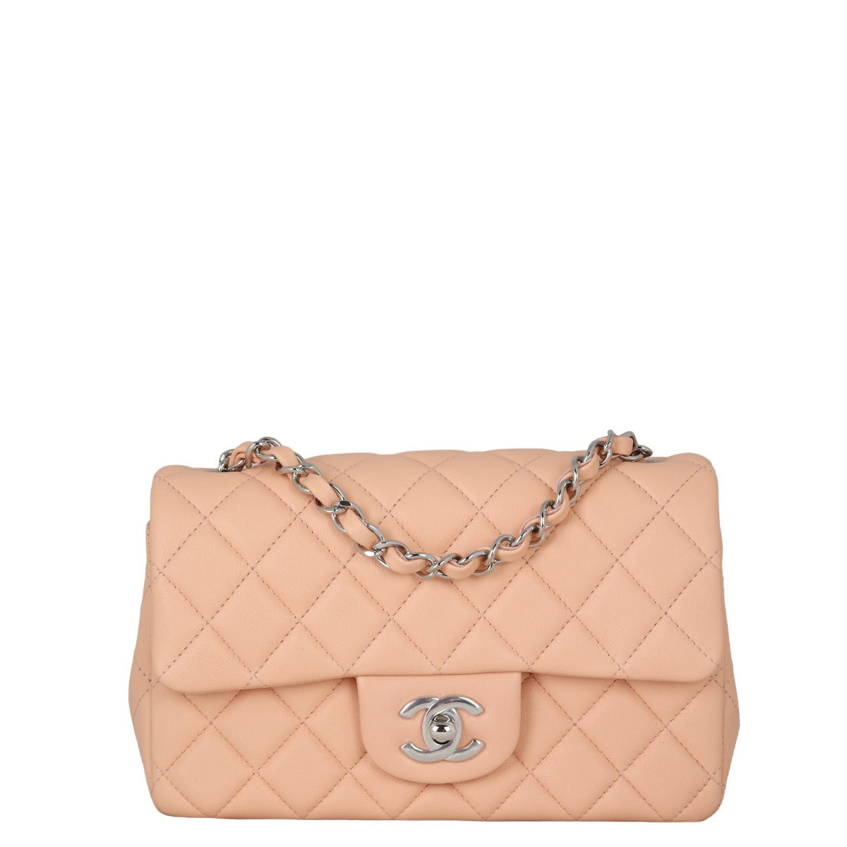 Chanel Classic Flap Mini Rectangular Bag | Peach