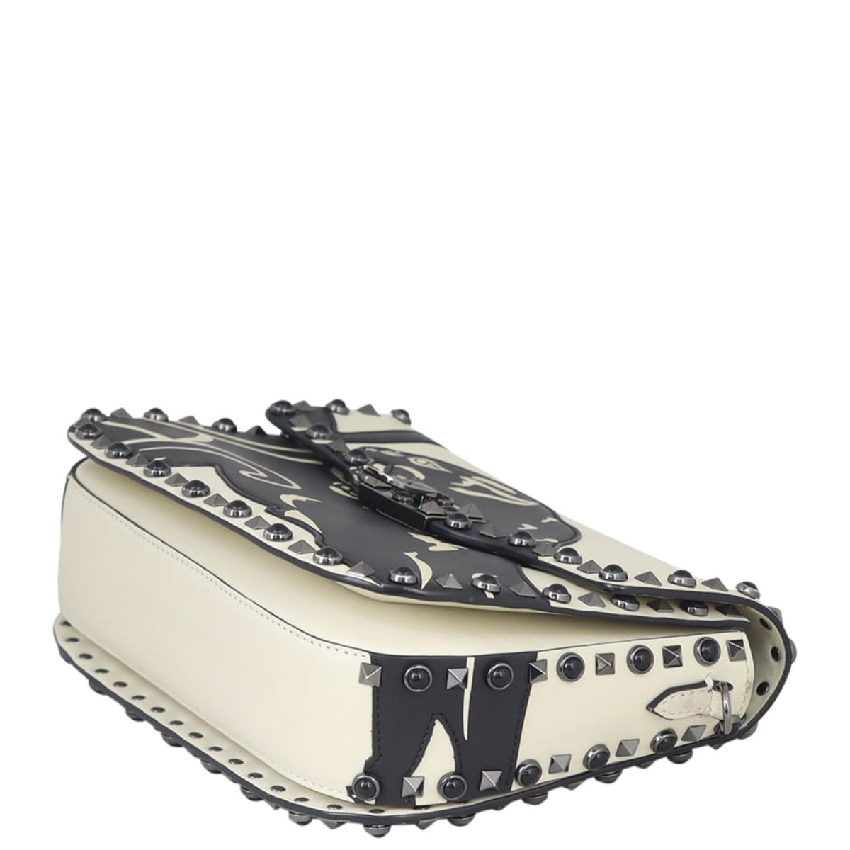 Valentino Rolling Rockstud Panther Guitar Strap Crossbody Corner
