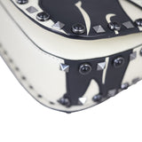 Valentino Rolling Rockstud Panther Guitar Strap Crossbody Corner