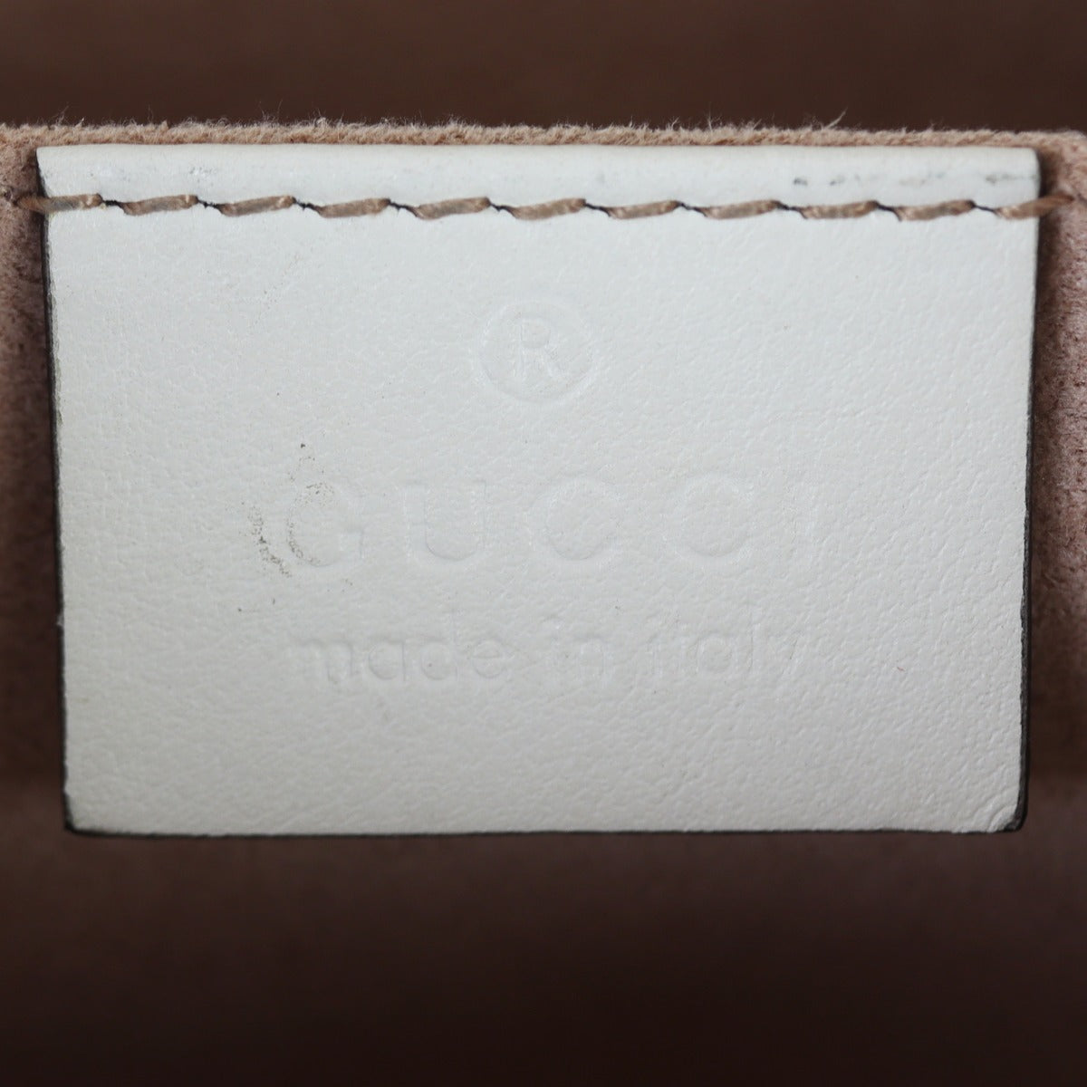 Gucci GG Marmont Matelasse Mini Shoulder Bag Interior Stamp