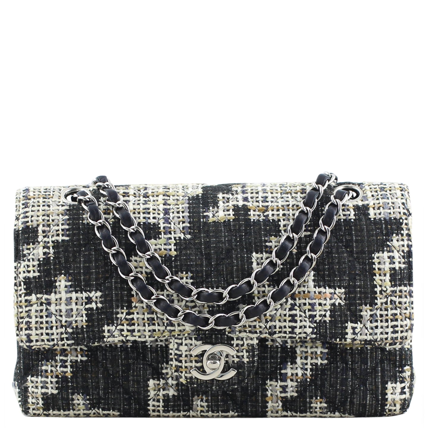 Chanel Classic Double Flap Medium Tweed Front