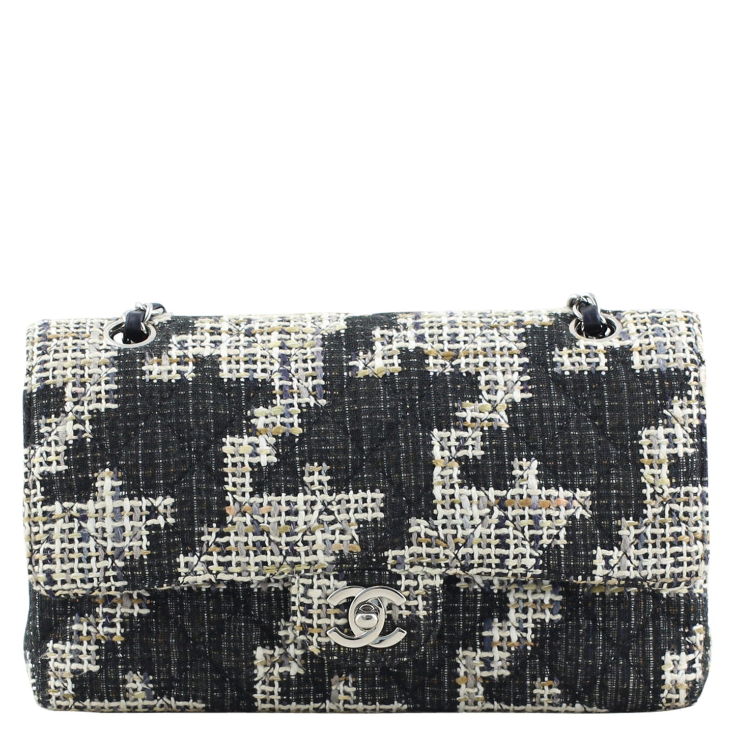 Chanel Classic Double Flap Medium Tweed Front