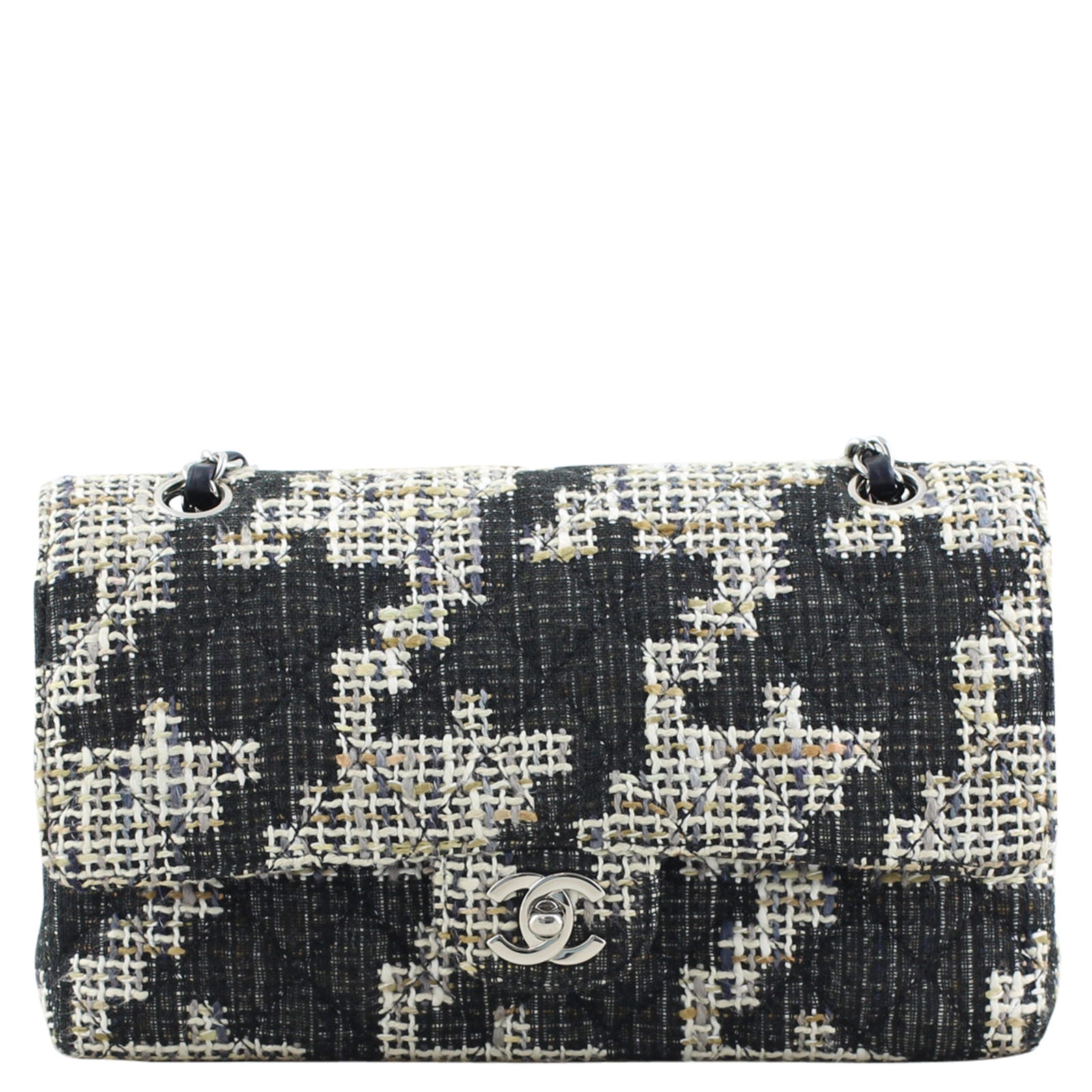 Chanel Classic Double Flap Medium Tweed Front