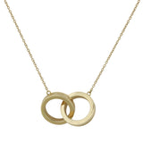 Tiffany & Co. 1837 Interlocking Circles Pendant 18k Yellow Gold Necklace