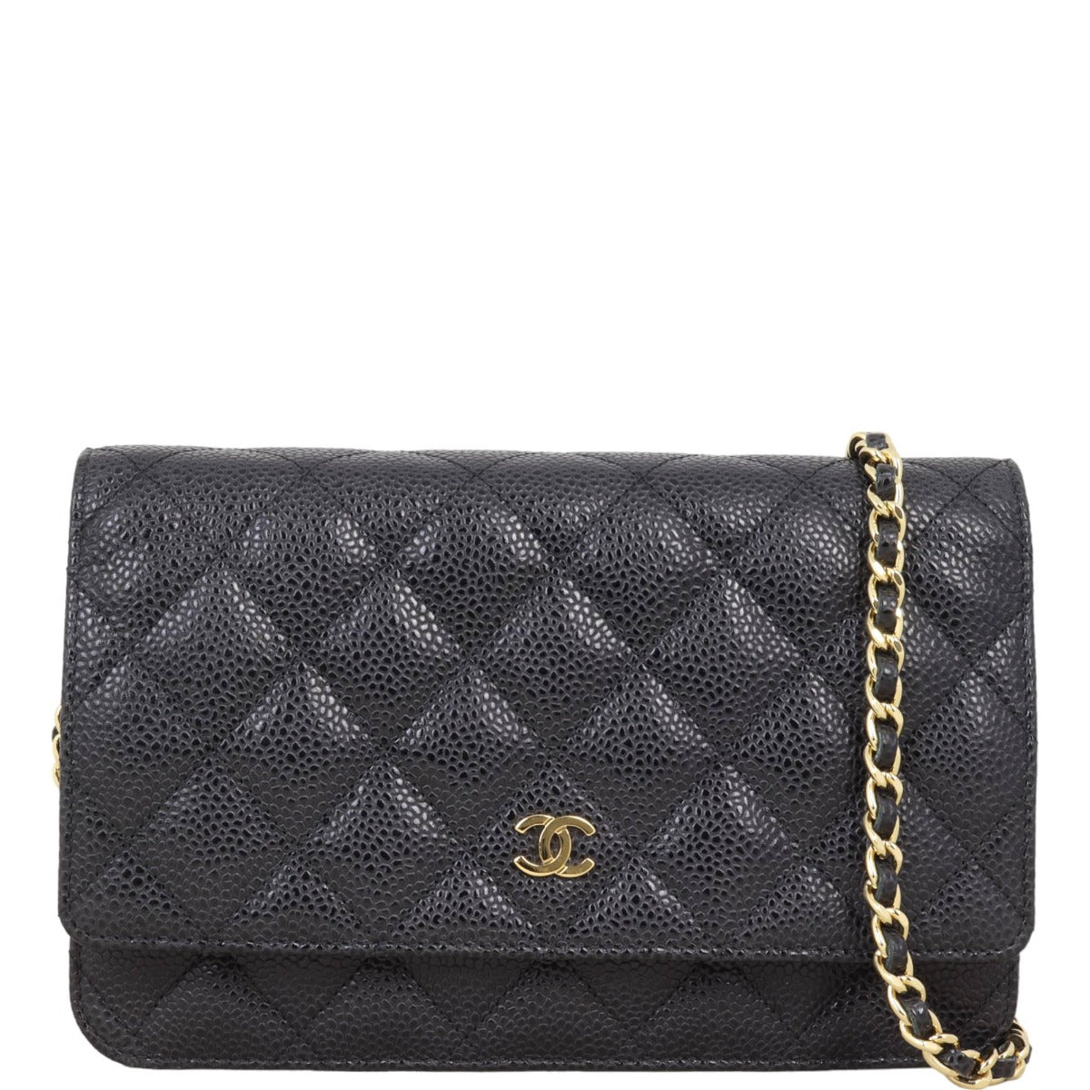 Chanel Classic Wallet on Chain | Black Gold Hardware