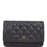 Chanel Classic Wallet on Chain | Black Gold Hardware
