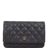 Chanel Classic Wallet on Chain | Black Gold Hardware